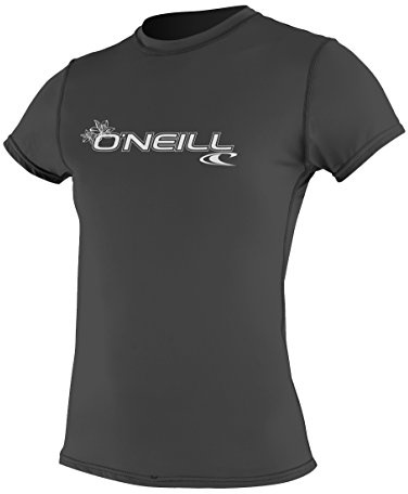 O'Neill Women's Basic Skins Upf 50+ Short Sleeve Sun Shirt, Black, Large
