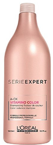 L'Oreal Professionnel Shampoo, Serie Expert Vitamino Aox Shampoo, 1500Ml, Botiglia Rosa