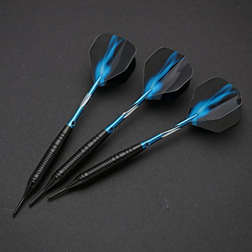 hopewey Dardos Blandos, dardo Suave 3 Piezas Torneo de Dardos de 18 g, Dardos de Punta Suave, Dardos para Dardos electrónicos con Estuche rígido, Eje de Aluminio, Pet estándar