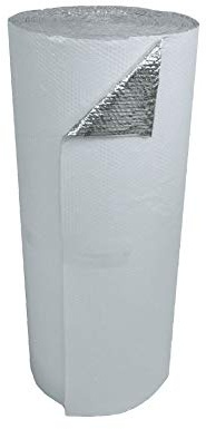 US Energy Products 48 x 25' (100sqft) White Double Bubble Reflective Foil Insulation Thermal Barrier R8 Solid Vapor Barrier Commercial Residential