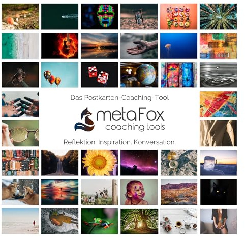 metaFox - Carte di coaching – Set di carte fotografiche originali – Carte impulsi per coaching, terapia e workshop – Carte motivazionali per riflessione, strumenti di coaching e terapia