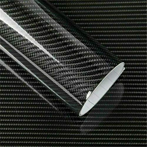 Rouleau d'enveloppe de vinyle de fibre de carbone de voiture de Riloer 5D, autocollant de film auto-adhésif pour les voitures et les motos, décoration de bricolage intérieur/extérieur, 30x152cm