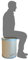 plasteo® Sitzfass Sitztonne Sitzhocker mit 60 L Stauraum 52cm Sitzhöhe Zeitloses Design nachhaltig ökologisch gewickeltes Kraftpapier Aufbewahren Wäschesammler Lebensmittelecht recycelbar