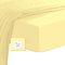 100% Baumwolle Mildes Gelb Spannbettlaken 90x200-100x200cm, 400 Fadenzahl Langstapelige Spannbetttuch 100x200 Baumwolle, Satin Webart passt bis 40cm Matratzenhöhe (Mildes Gelb Spannbettlaken) Pizuna