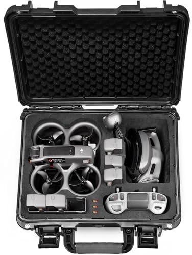 LEKUFEE wasserdichte Hartschalenkoffer für DJI Avata 2 Drohne,Fly More Combo,DJI Goggles 3(Nicht für Goggles N3),RC Motion 3,FPV Fernsteuerung 3 und Zubehör (nur Tragekoffer)