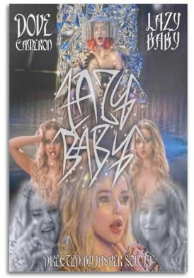 Poster con copertina dell'album Dove Cameron e autografato, poster con copertina musicale, pop hip hop, cantante rap, star, poster estetico da parete su tela per ragazze e ragazzi, decorazione per
