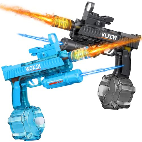IEEILULU Pistola de Agua Electronica, Electric Water Gun con Luz, Pistola de Agua Automática de 750 mL, Ideal para Juegos con Pistolets à Eau pour Plage (Azul-Negro)