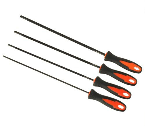 HUAREW Afilador Cadena Motosierra, Afilador de Cadena Motosierra, Lima Redonda para Afilado de Motosierra con Asa, Disponible en 3.2 mm, 4.0mm, 4.8 mm, 5.5 mm, Apto para Motosierra