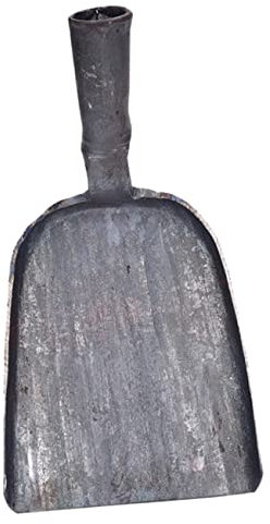 Yardenfun Cazzuola Per Stufa e Paletta Per Carbone in Acciaio Monoblocco Forgiata a Mano Manico Foro, Paletta Multiuso Portatile Per Cenere, Sabbia e Barbecue Domestico