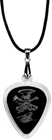 Musiin Guitar Pick Holder Collection Necklace, Acrylic Storage Pendant, Wearable as Necklace or Keychain, Convenient Pick Storage, Stylish and Lightweight Accessory for Guitarists