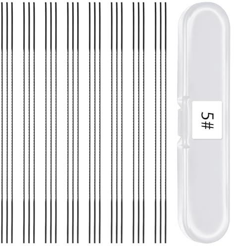 TXErfolg 24 Pezzi Set di Lame per Seghetto Alternativo 130mm Lama per Sega da Traforo con scatola di plastica Nr.5 Lame da Traforo Standard a Taglio per Segare Legno Plastica Schiuma Metalli Teneri