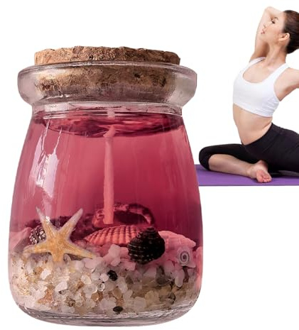 Sea Shell Gel Wax Scented – Aromatherapy Portable Jar Natural Fragrance Infused Handmade Relaxing Mood Enhancer Decorative Home Meditation Soothing Oil Calming Li