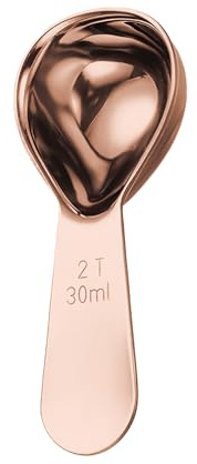 Cucchiaio dosatore da caffè in acciaio inox, cucchiaio dosatore per caffè, tè e altro (oro rosa, 30 ml)