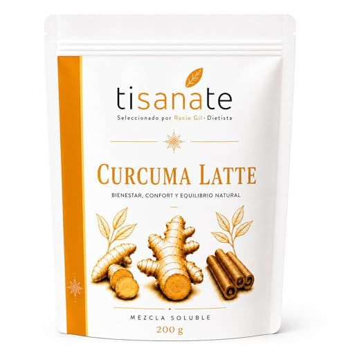 Cúrcuma Latte 200g | Golden Milk con Cúrcuma, Jengibre y Canela | Tisanate