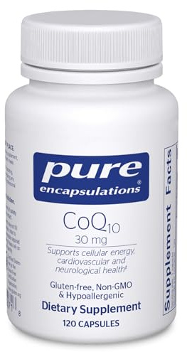Pure Encapsulations CoQ10 30 mg | Coenzyme Q10 Supplement for Energy, Antioxidants, Brain and Cellular Health, Cognition, and Cardiovascular Support* | 120 Capsules