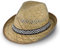 Erntehelfer Strohhut (Sonnenschutz) Damen und Herren |Sonnenhut im Trilby-Look | Hut aus Stroh für den Sommer am Strand oder im Urlaub | verschiedene Größen | Farbe Natur, Natur, M 56 cm