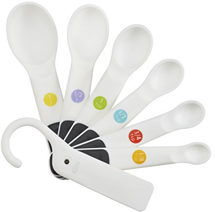 OXO Good Grips 6-Piece Plastic Measuring Spoons with Added Scraper