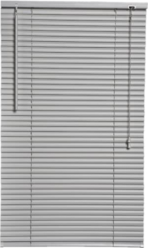 Silver/Grey PVC Venetian Blind Blinds Easy Fit Curtains Trimmable Fittings Windows Treatment Shutters Twist Open Close Pay only 1 Flat shipping £3.99 for multiple buying (Grey/Silver, 105 W x 213 L)