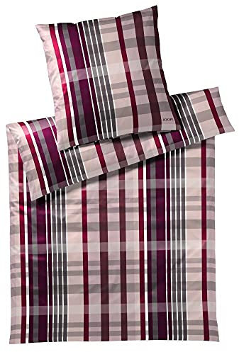 Joop! Bettwäsche Checks 4098 Rose - 01 Kissen 80x80 cm