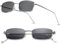 Johiux 1*Herren Sonnenbrille Rechteckige Vintage Gläser,Party Retro Sonnenbrille Herren,UV-Schutz Sunglasses für Herren Damen