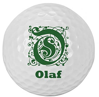 Herz & Heim® Golfball mit Namen personalisert / 3er Pack/Golf-Geschenk Monogramm