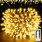 POWZOO Lichterkette außen 40M 400 LED Lichterkette Außen Weihnachtsbeleuchtung außen 8 Modi Fernbedienung Timer,IP44 Erweiterbar Lichterkette für innen,Weihnachtsdeko Party Hochzeit Garten (40M)