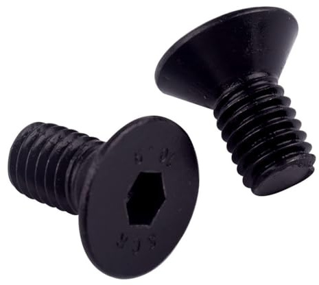 KOSJETHAS 5/16-18 x 1/2 Socket Cap Flat Head Countersunk Screws Bolts, Alloy Steel Grade 10.9 Black Oxide, Allen Hex Drive, Full Coarse Thread UNC, Pack of 10