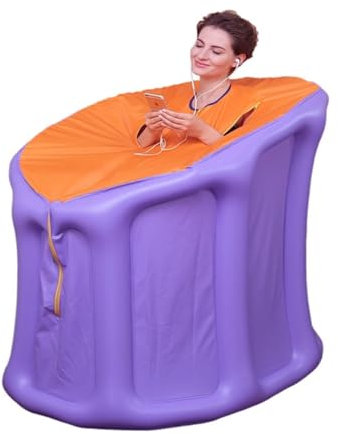 Sauna a vapore domestica Tenda da sauna gonfiabile con tenda da sauna in PVC con pompa d'aria, sauna a e portatile for perdere peso terapia disintossicante (non includere generatore di e) Portatile e