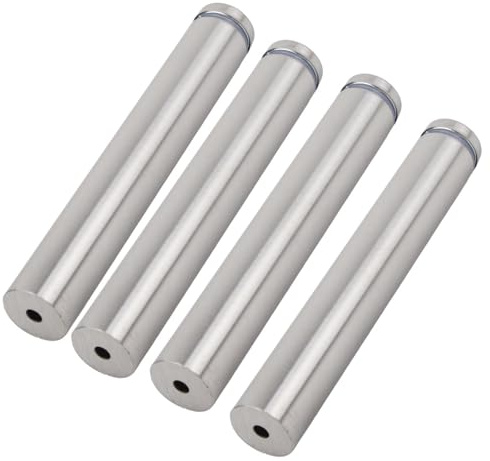 4PCS Entretoise De Fixation En Verre, Broches Fixation Creuses Acier Inoxydable, Boulons Montage D'entretoise Verre, Entretoises Et Entretoises Goupille Cylindrique Pour Suspendre Un Cadre (19*150mm)