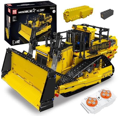 Mould King Technik Bulldozer, mit ferngesteuertem Konstruktionsspielzeug, 2,4 GHz RC-Truck-Bausatz, motorbetriebene technische Fahrzeuge (1508 Teile)