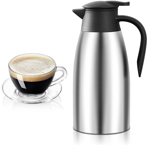 2 Litros Jarra Termica, Jarra Termo, Jarra Cafe, Hervidores Al Vacío Aislados, Se Mantiene Caliente Durante 24 Horas Para Hervidores, Teteras Y Cafeteras Para Mantener Bebidas Calientes