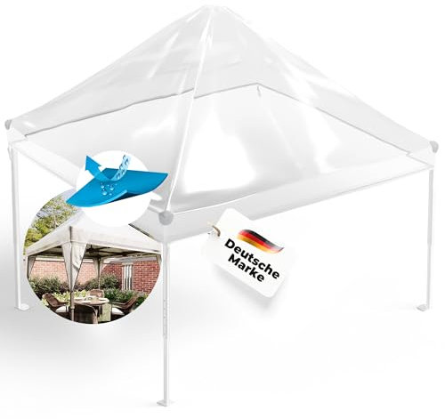 GRAFT Bâche de protection pour pavillon de jardin, 3 x 3 m, housse de rechange pour tonnelle, imperméable, transparente, contre les intempéries