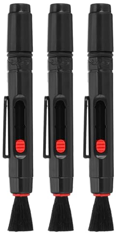 PATIKIL Pennello Per Pulizia Obiettivo, Pennello Multifunzione Per Pulizia Tastiera Penna Per Pulire Schermo E Lenti Per Vinile, LP Scan, SLR E Schermi Computer, 3 Pezzi Rosso