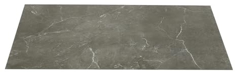 Lot de 24 carreaux de sol autocollants en PVC - Gris - Motif pierre - 60 x 30 cm - Pour salon, chambre à coucher, cuisine, sur des plans propres