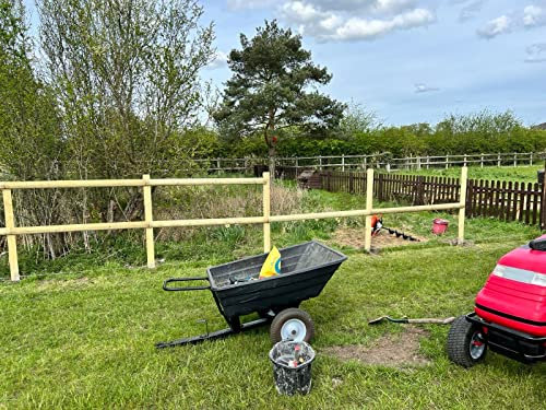 Half Round Fence Rails | 1.8m (6ft) x 100mm | 10 Pack | Pressure Treated Wooden Stakes