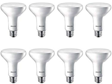 Philips LED Flicker-Free Dimmable BR30 Flood Light Bulb, 650 Lumen, Soft White Light (2700K), 11W=65W, E26 Base, 8-Pack