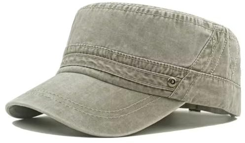 CHENNUO Armékeps för män, militärkeps, militärkeps, sportbaseballkeps, Beige, 56/60