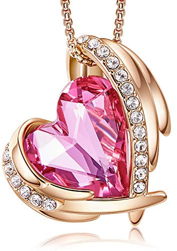 CDE Kette Damen Rosegold Herz Halskette für Frauen Schmuck mit Elegante Geschenkverpackung Valentinstags Geschenk für Sie Frau Freundin Mama Valentinstag/Party/Hochzeitstag/Jubiläum/Geburtstag