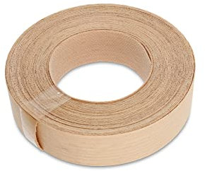 WoodPress® 22 mm Bois de Hêtre Véritable Bande de Chant en Placage Préencollé – Rouleau de 7,5 m – Application à Repasser facile à faire soi-même, couvre le bord d'un panneau MDF standard