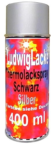 LudwigLacke Thermolack Silber 1 Spraydosen 400ml bis 650' Autolack für Bremssattel geeignet