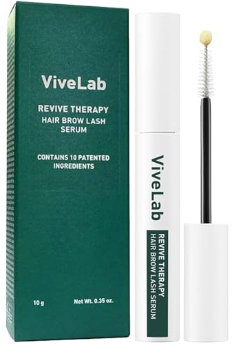 ViveLab Biotin Lash Serum - Eyelash Eyebrow Growth Serum. Eyelash Eyebrow for Thick Lashes and Brows Korean Dermatologist-Conceived, 0.35oz