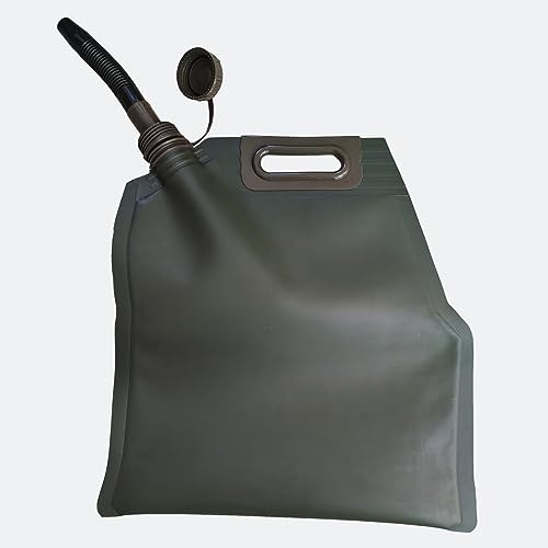 UVCMDUI Kraftstoffkanister, Benzin Kanister Leer 5L 10L 20L 30L Tragbarer Faltbarer Dieseltank, Benzinkanister Motorrad Flexible TPU Diesel Kanister Notfall Im Freien mit Ausguss,10L(48x43cm)