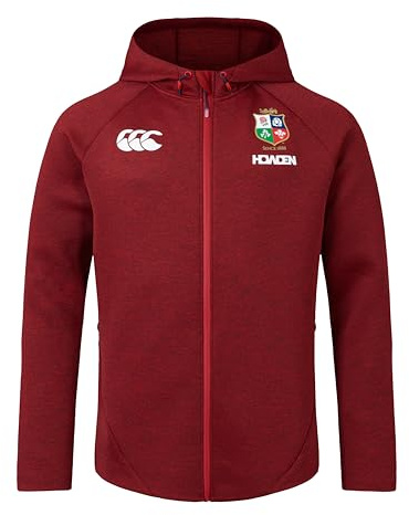 Canterbury Men's British & Irish Lions Hoody | Soft Fabric | Official British & Irish Lions Licensed Product Hoodie, Red Dahlia, M