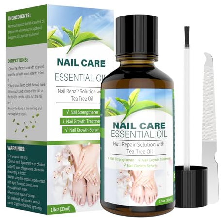 Aisisree-Tratamiento para Hongos en Uñas de Pies y Manos | Corrector de Uñas Encarnadas y Fortalecedor con Cuidado de Cutículas | Antihongos Natural|Aceite de Árbol de Té 30ml