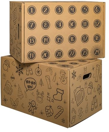 karton-billiger | Calendrier de l'Avent à remplir soi-même, à garnir, pour bouteilles de bière, Calendrier de l'Avent bière, en carton ondulé