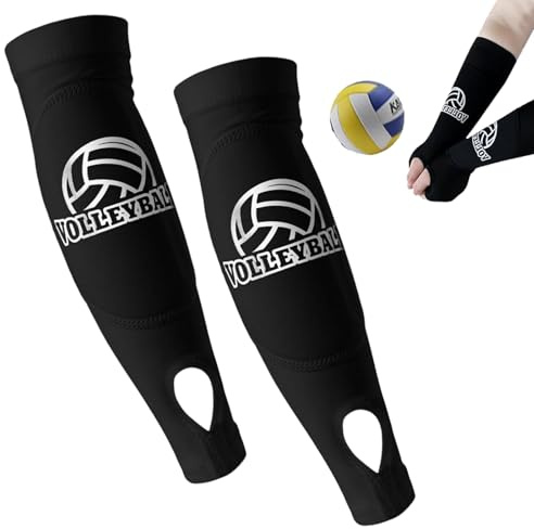 1 Par Manguitos Voleibol Niña Manguitos Voleibol Mujer Mangas Voleibol PUños con Almohadillas Protectoras y Orificios para Pulgares para Golf Ciclismo y Baloncesto