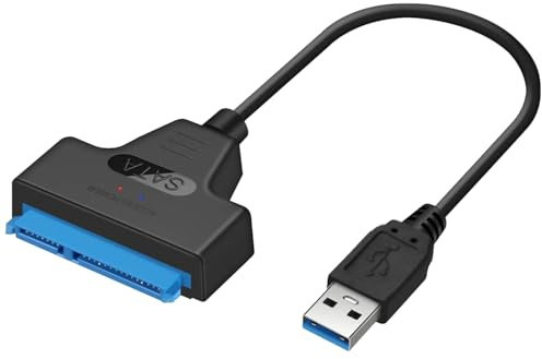 Jatipy USB 3.0 to SATA External Converter and Cable Set – Fast Data Transfer for 2.5 / 3.5 SATA Hard Drives and SSDs – External Hard Drive Adapter for Windows and Mac