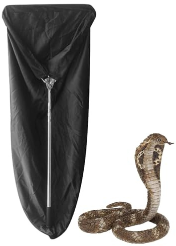 Attrape-serpents – Bâton de serpent extensible, crochet robuste pour reptile, longue poignée | Outil de prise en main sécurisée, construction durable, bâton de manipulation sûr, parfait pour le
