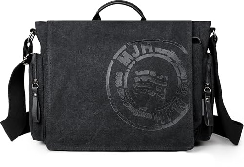 FSD.WG Satchel Messenger Bag for Men Canvas,Travel Shoulder bag 13.5 Laptop Bags