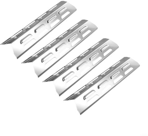 Vilgftyiet Lot de 4 plaques chauffantes de rechange en acier inoxydable – pour modèles de barbecue à gaz Kenmore Perfect Flame – 41 cm de longueur et 10 cm de largeur